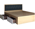 Hình ảnh của Giường ngủ có ngăn kéo gỗ công nghiệp